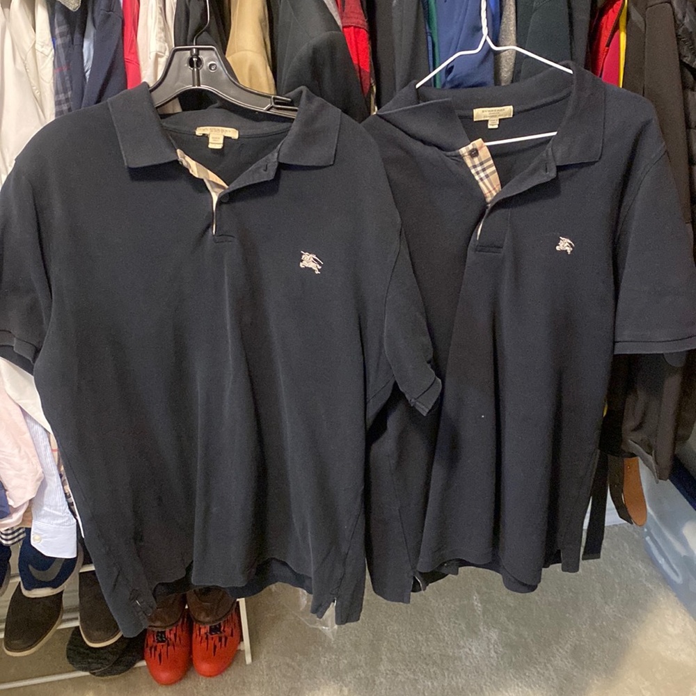 Two Burberry polo shirts